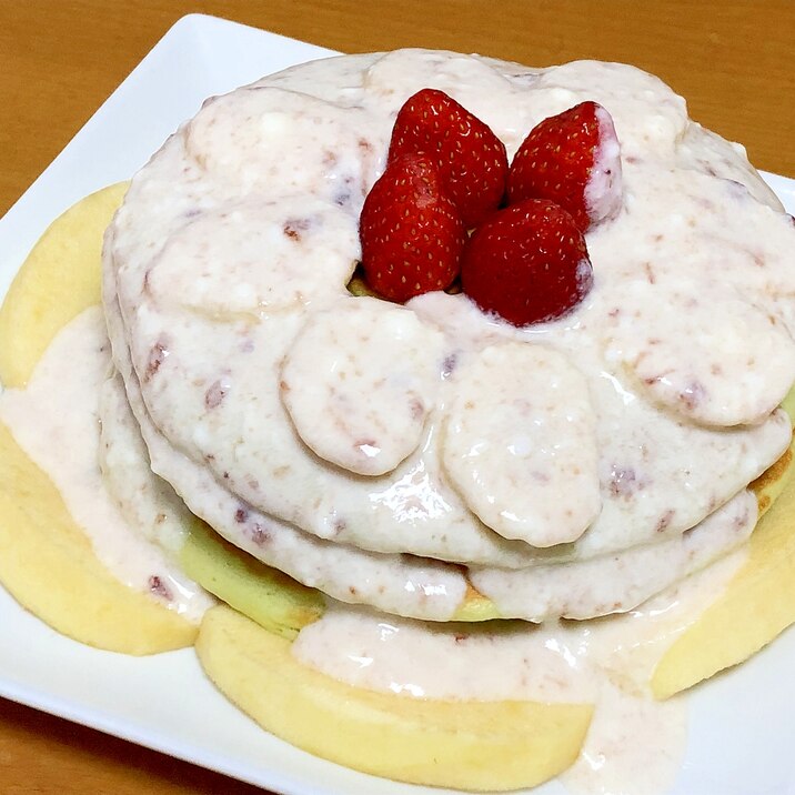 イチゴのパンケーキ 一一 ヨーグルトソース レシピ 作り方 By イケッピ 楽天レシピ イチゴのパンケーキ 一一 ヨーグルトソース レシピ 作り方 By イケッピ 楽天レシピ
